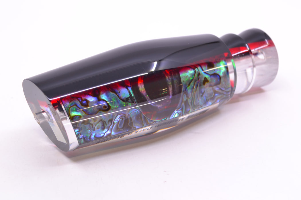 Moyes Lures Paua Shell Black-Red Back Taxi Eyes Medium Dark-N-Stormy 12" 5oz