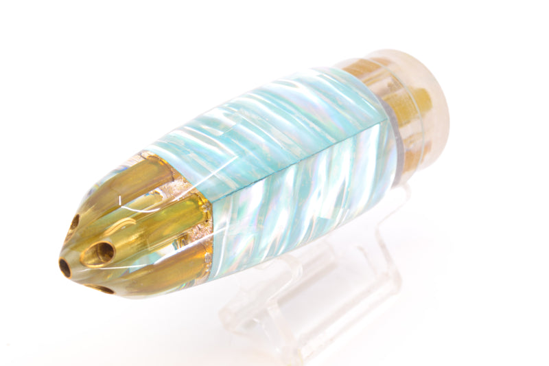 Koya Lures Ice Blue Ripple Shell 4-Hole AK Bullet 12" 10.7oz