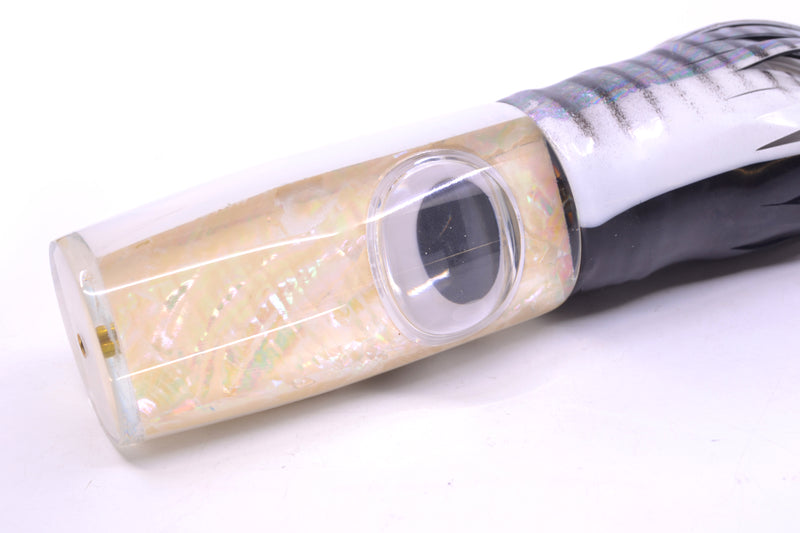 Koya Lures White Awabi Doll Eyes Hard Head 14" 14.5oz Skirted White Aurora