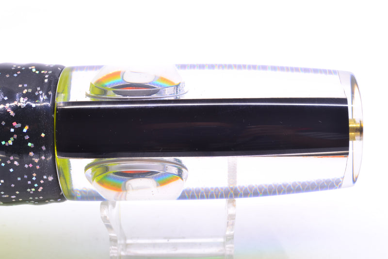 Koya Lures Black Pearl Rainbow Scale Doll Eyes Hard Head 14" 14.5oz Skirted Magic Johnson