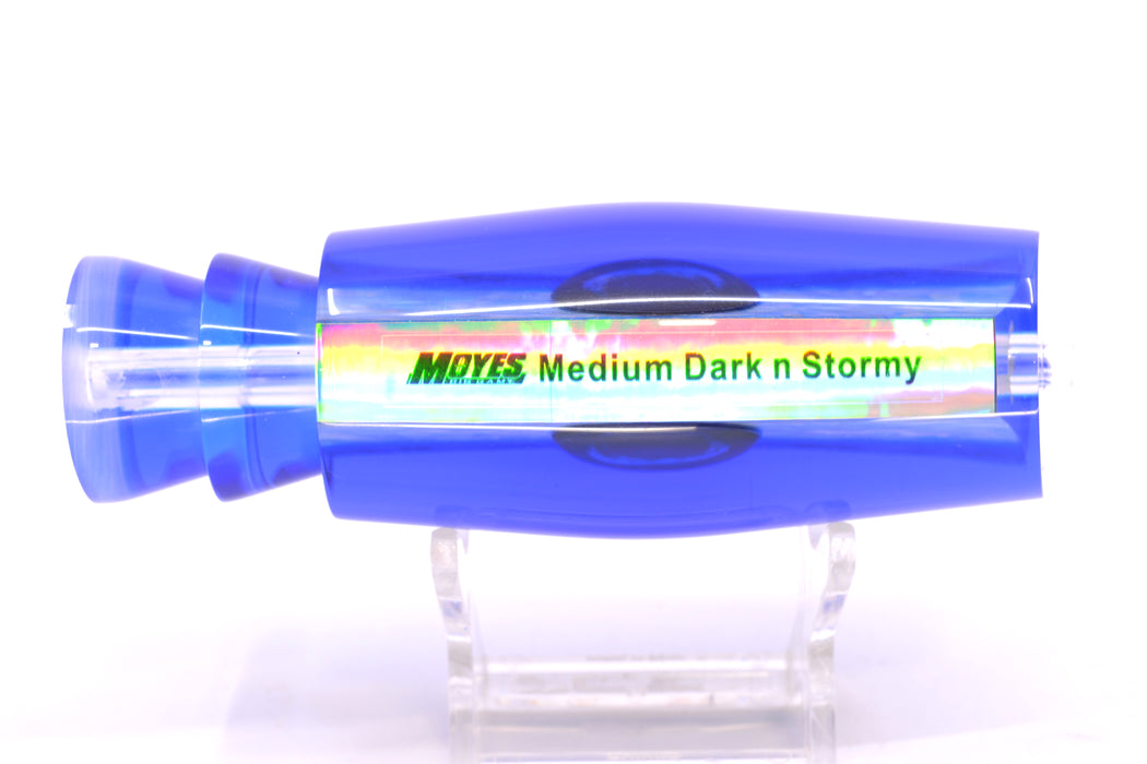 Moyes Lures Ice Blue Awabi Blue Back Taxi Eyes Medium Dark-N-Stormy 12" 5oz