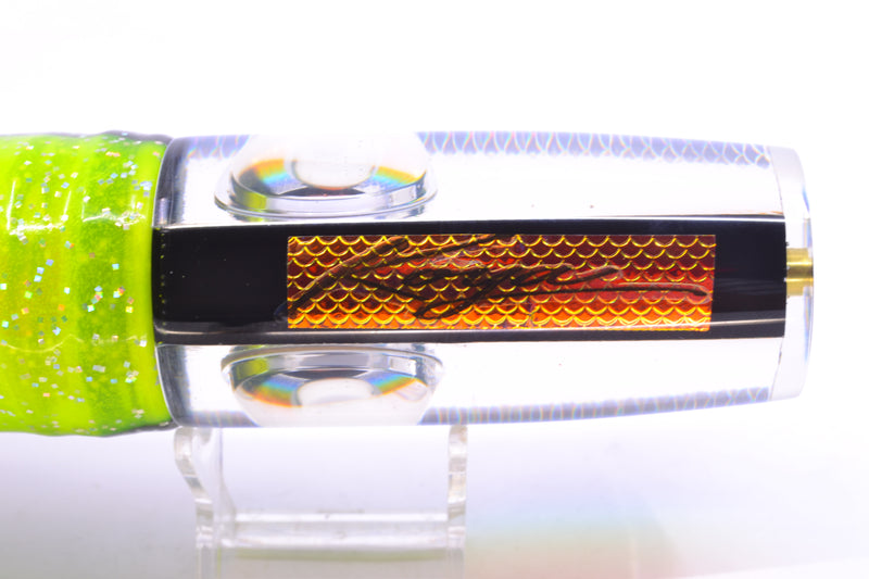 Koya Lures Black Pearl Rainbow Scale Doll Eyes Hard Head 14" 14.5oz Skirted Magic Johnson