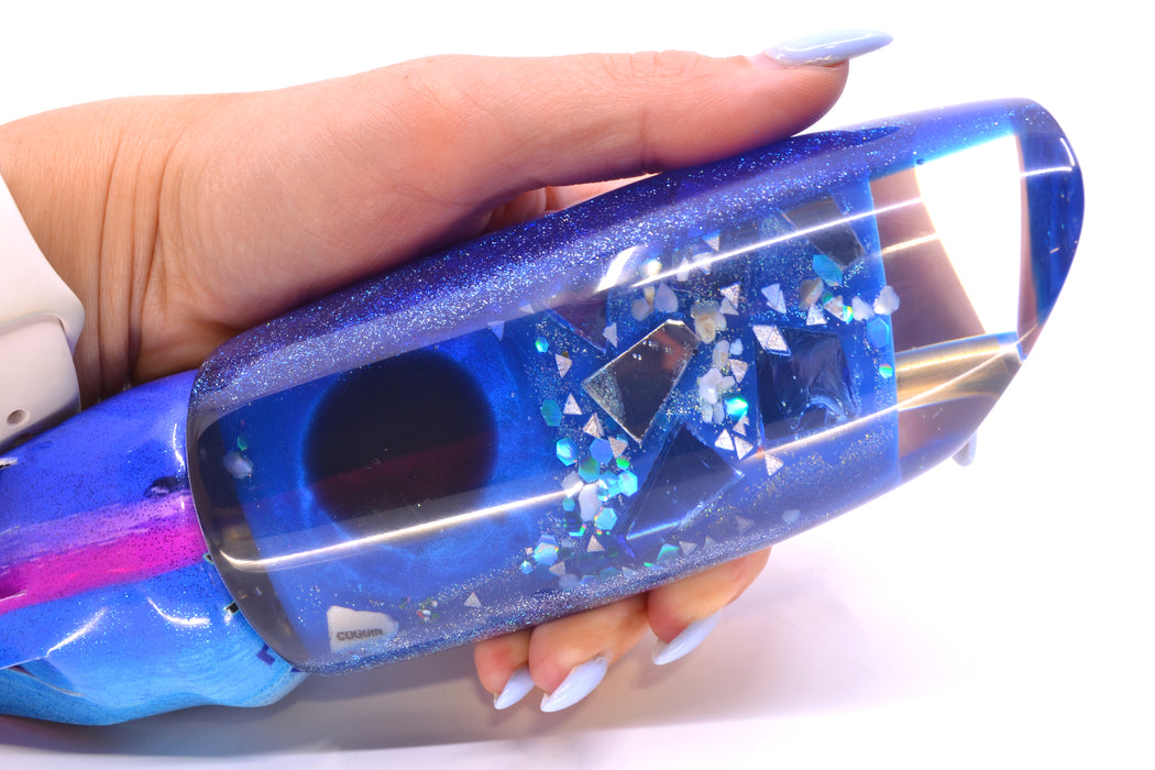 Coggin Lures Blue Cracked Glass Blue Back 70's Tado Swimmer 16" 19oz FT Vinyl Blue Dream