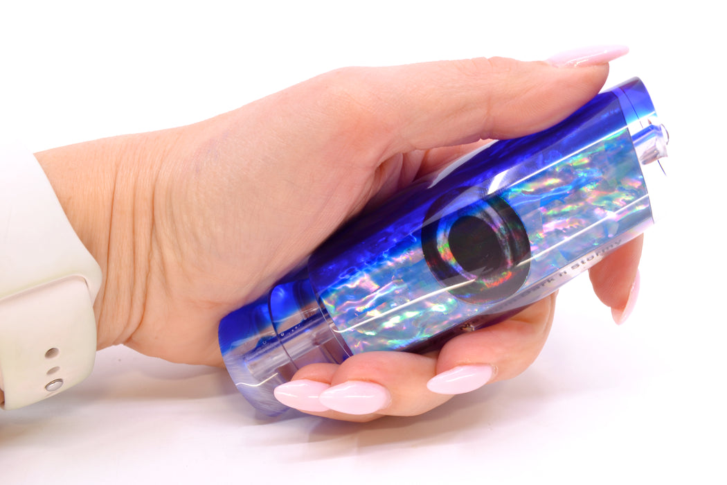 Moyes Lures Ice Blue Awabi Blue Back Taxi Eyes Medium Dark-N-Stormy 12" 5oz