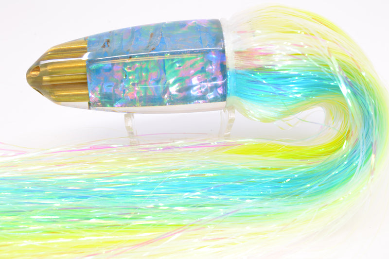 Koya Lures Ice Blue Awabi 4-Hole AK Bullet 12" 14.5oz EZ Flash Feathersword