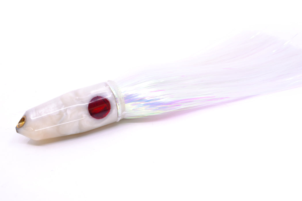 Tanigawa Lures White Pearl Red Eyes 2-Hole Bullet 9"+ 8.5oz Strobez White GZE