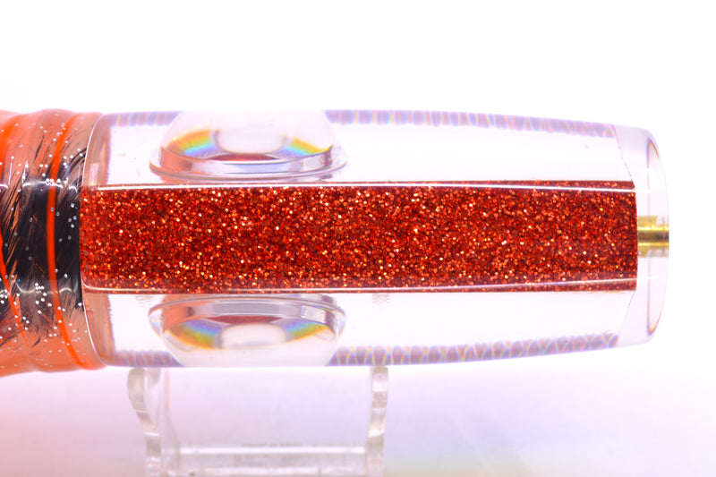 Koya Lures Orange Pearl Rainbow Scale Hard Head 14" 14.5oz Skirted Root Beer-Petrolero