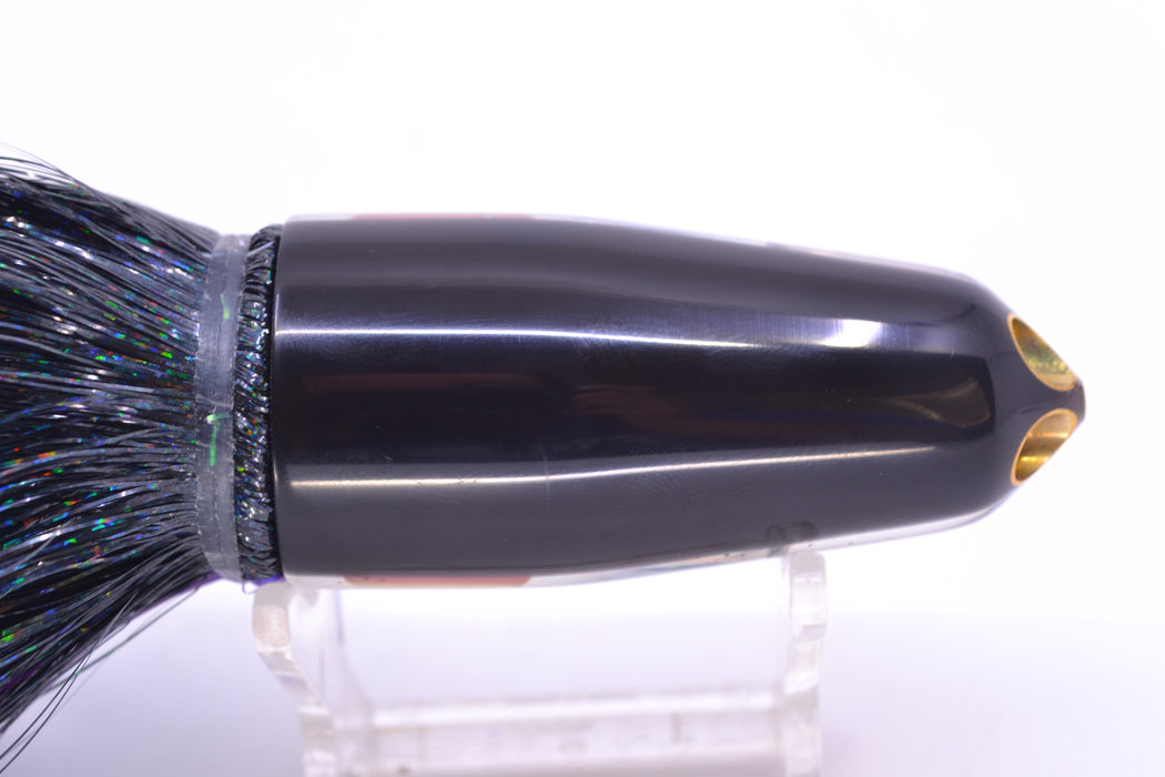 Tanigawa Lures Silver Starburst Black Back 2-Hole Bullet 9"+ 8.5oz Strobez Black-Purple GZE