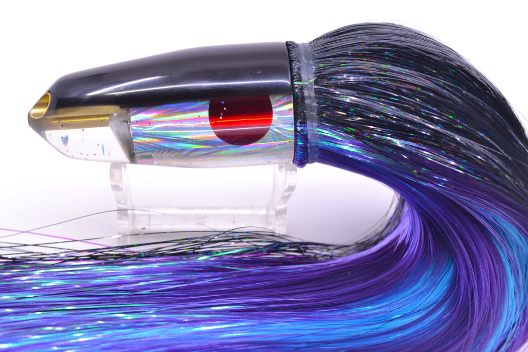 Tanigawa Lures Silver Starburst Black Back 2-Hole Bullet 9"+ 8.5oz Strobez Black-Purple GZE