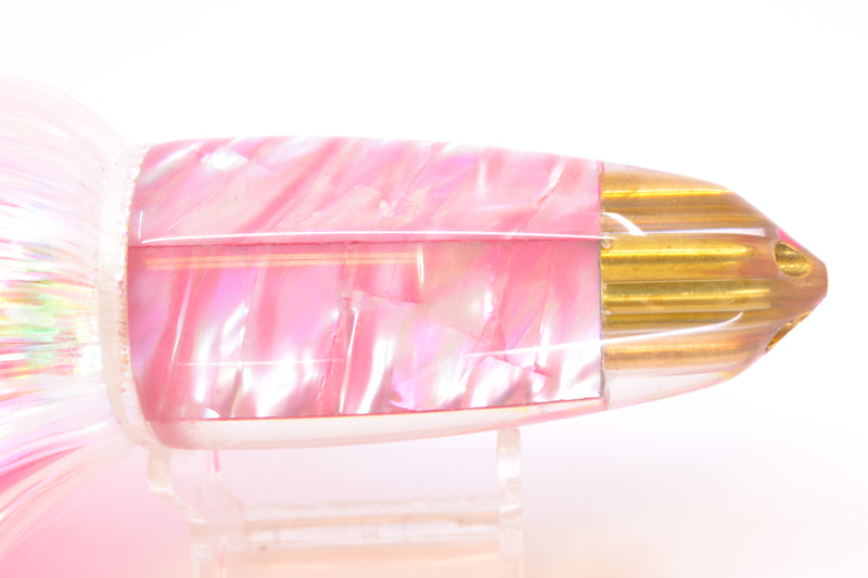Koya Lures Pink Ripple Shell 4-Hole AK Bullet 12" 14.5oz EZ Flash White/Pink