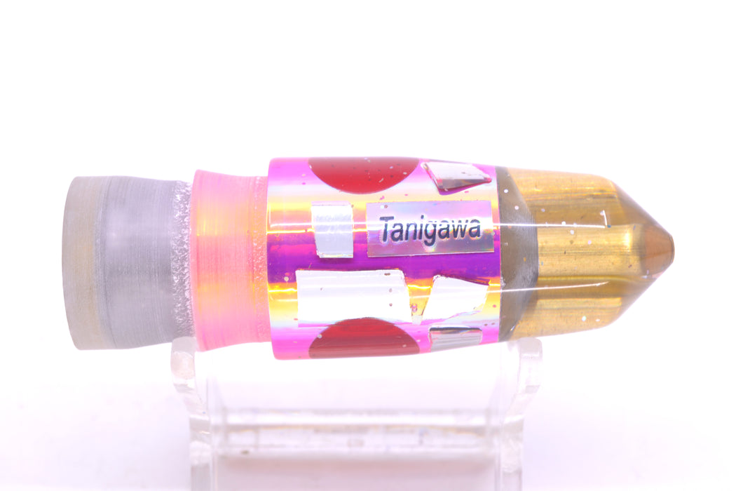 Tanigawa Lures Pink Rainbow Cracked Glass Red Eyes 2-Hole Bullet 7" 5oz