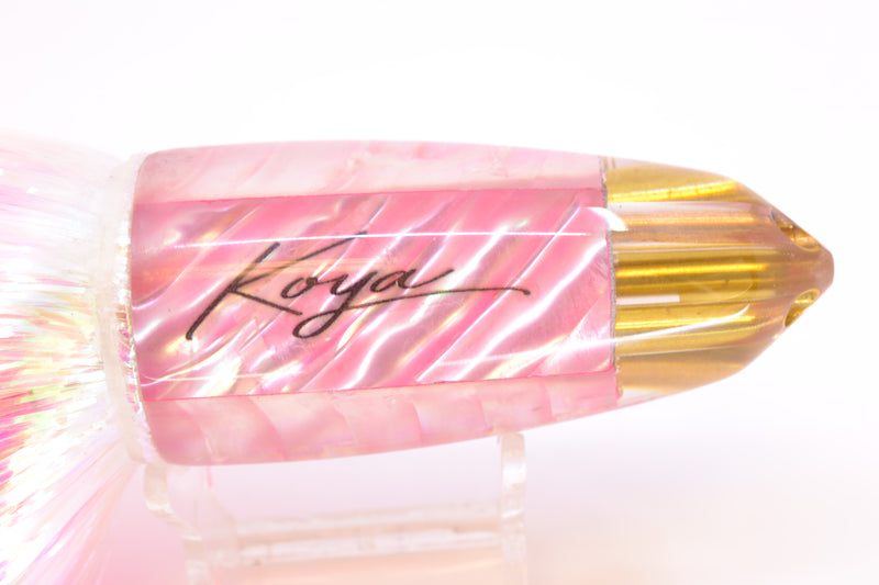 Koya Lures Pink Ripple Shell 4-Hole AK Bullet 12" 14.5oz EZ Flash White/Pink