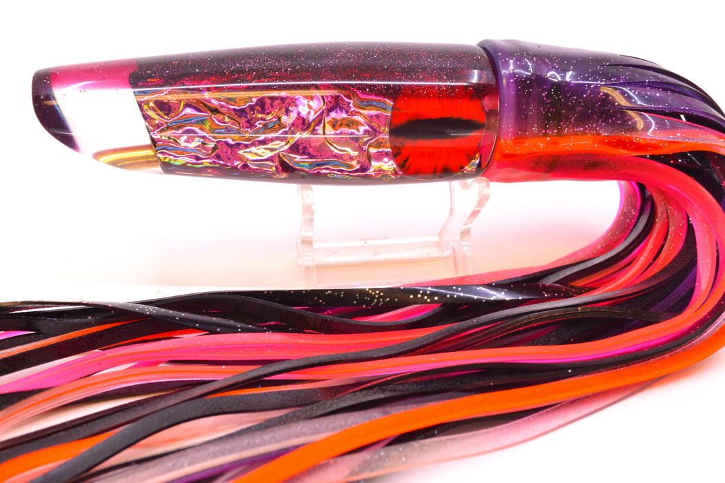 Coggin Lures Pink-Green Dichro Purple Back Old Style Stick Swimmer 12" 8oz Skirted Purple-Pink GZE