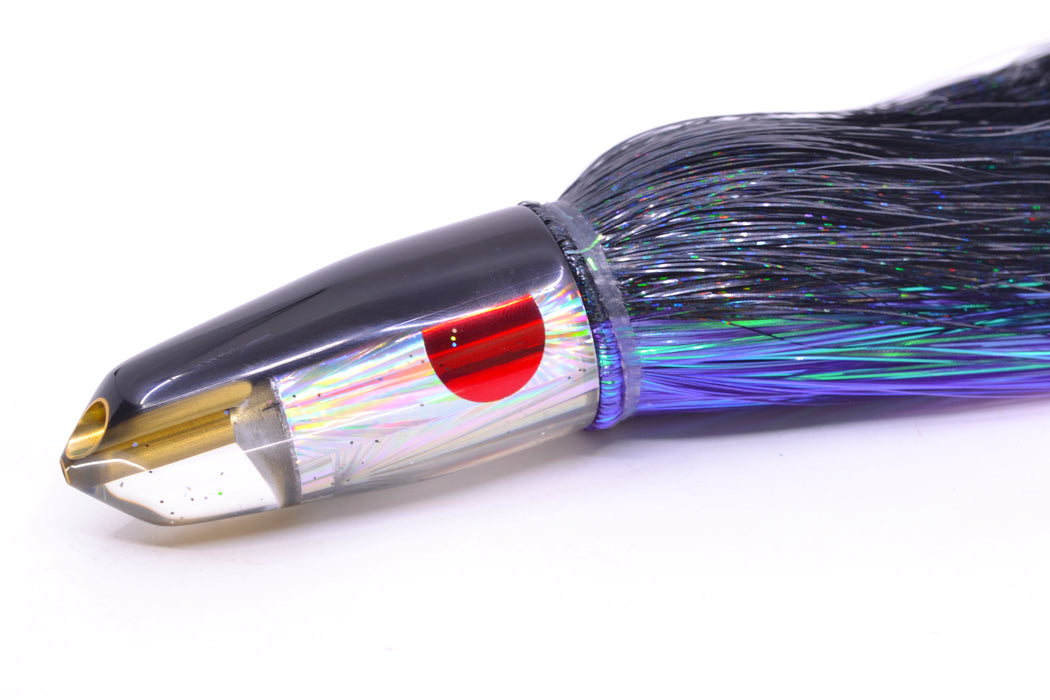 Tanigawa Lures Silver Starburst Black Back 2-Hole Bullet 9"+ 8.5oz Strobez Black-Purple GZE