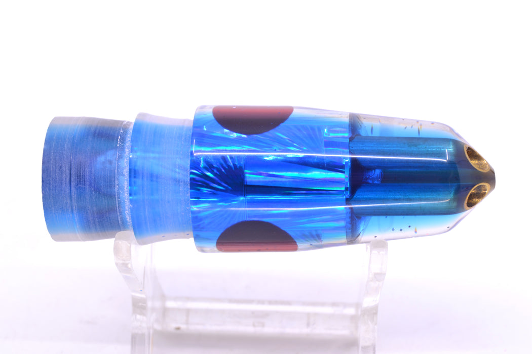 Tanigawa Lures Silver Rainbow Starburst Blue Back Red Eyes 2-Hole Bullet 7" 5oz