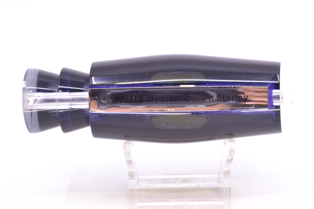 Moyes Lures Purple-Orange Dichro Black Back Taxi Eyes Medium Dark-N-Stormy 12" 5oz