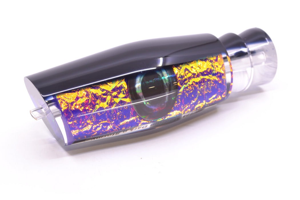 Moyes Lures Purple-Orange Dichro Black Back Taxi Eyes Medium Dark-N-Stormy 12" 5oz