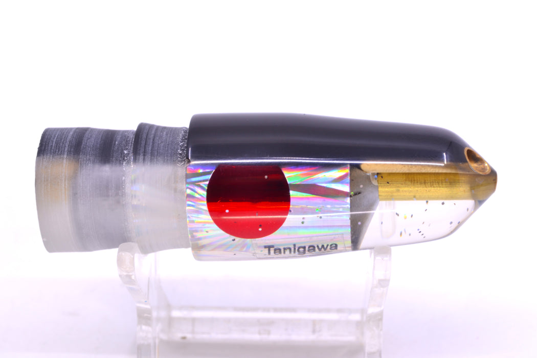 Tanigawa Lures Silver Rainbow Starburst Black Back Red Eyes 2-Hole Bullet 7" 5oz