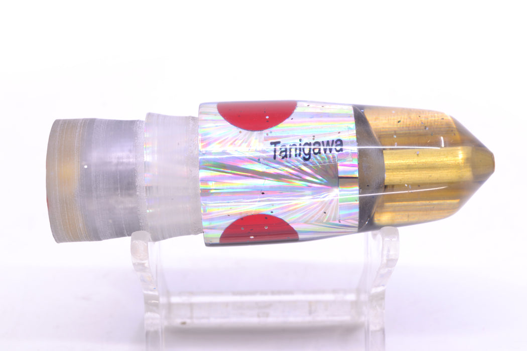 Tanigawa Lures Silver Rainbow Starburst Black Back Red Eyes 2-Hole Bullet 7" 5oz