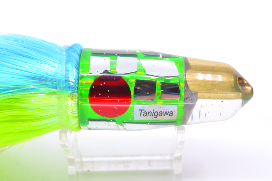 Tanigawa Lures Green Rainbow Cracked Glass Red Eyes 2-Hole Bullet 9"+ 8.5oz Strobez GZE