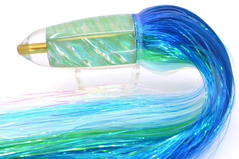 Koya Lures Green Ripple Shell AK Bullet 12" 14.5oz EZ Flash Royal Blue-Green Stripe-White