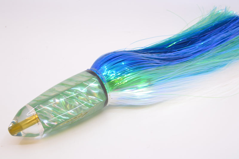 Koya Lures Green Ripple Shell AK Bullet 12" 14.5oz EZ Flash Royal Blue-Green Stripe-White