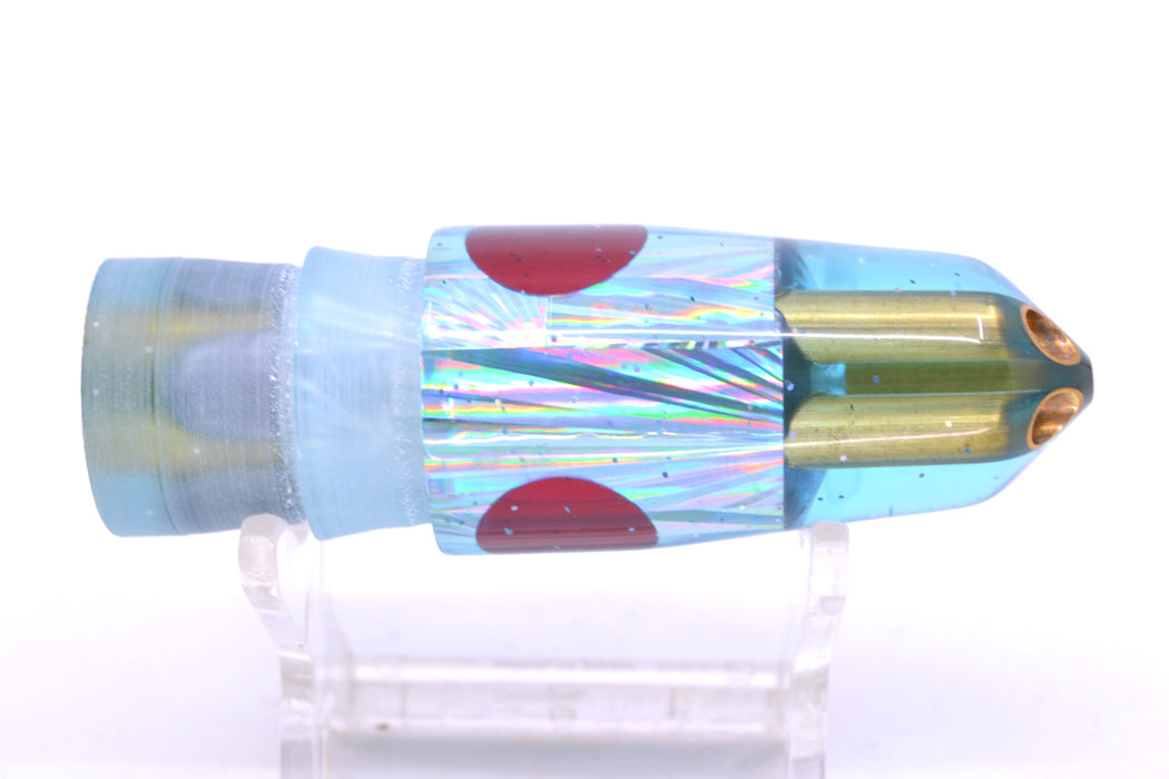 Tanigawa Lures Ice Blue Rainbow Starburst Red Eyes 2-Hole Bullet 7" 5oz