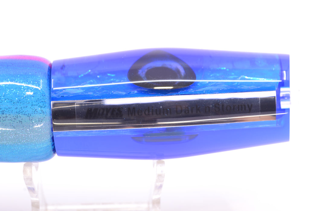 Moyes Lures Blue-Pink Dichro Blue Back Medium Dark-N-Stormy 12" 7oz FT Vinyl Blue Dream