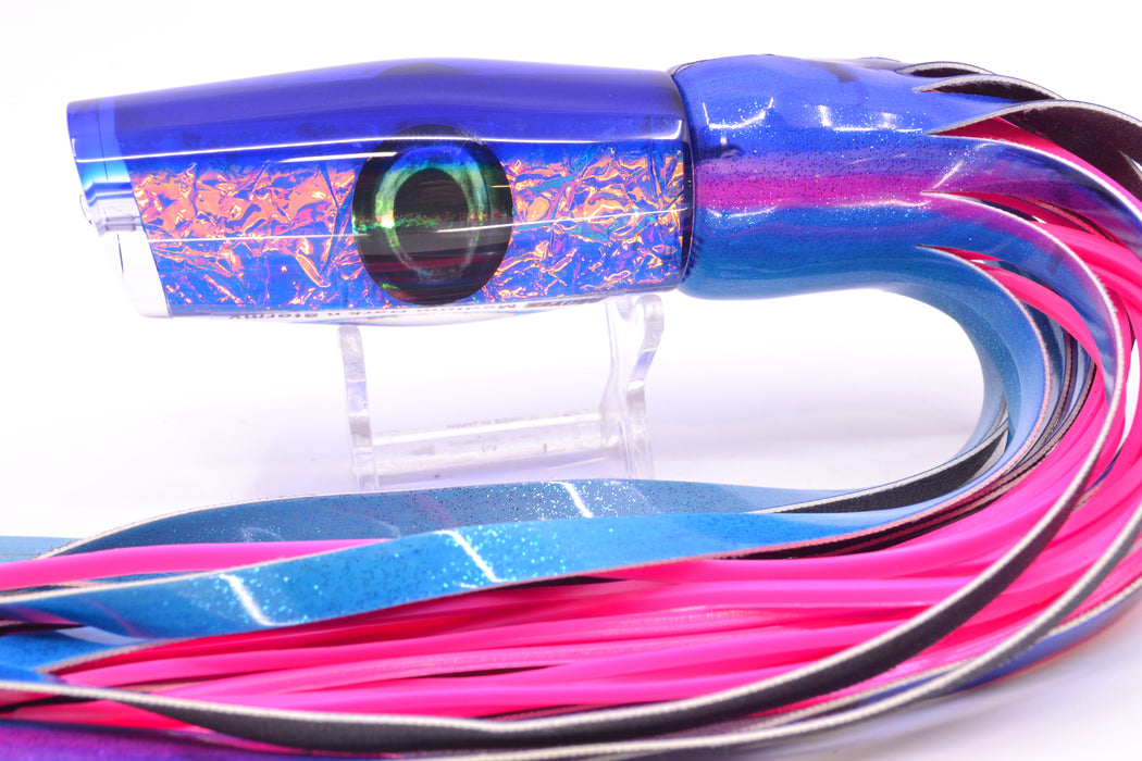 Moyes Lures Blue-Pink Dichro Blue Back Medium Dark-N-Stormy 12" 7oz FT Vinyl Blue Dream
