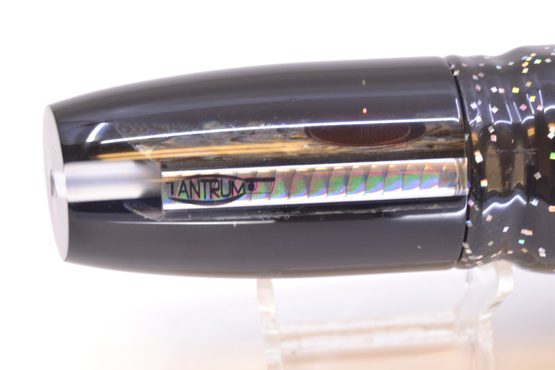 TANTRUM Lures Paua Shell Black Back Large Plunger 12" 9.5oz Skirted Black