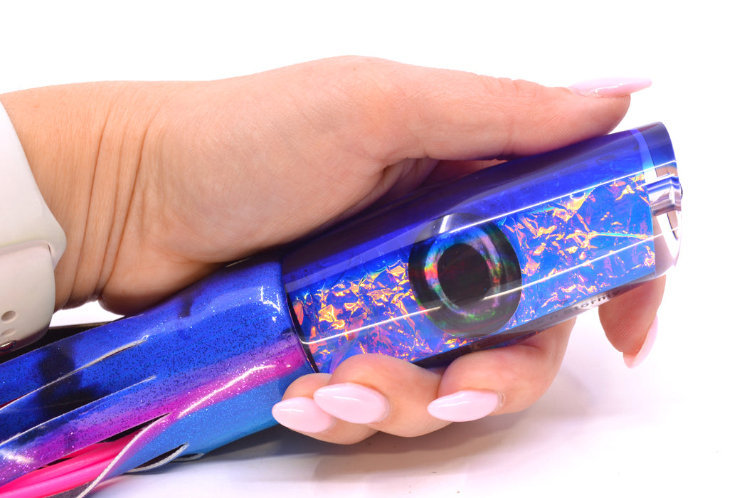 Moyes Lures Blue-Pink Dichro Blue Back Medium Dark-N-Stormy 12" 7oz FT Vinyl Blue Dream