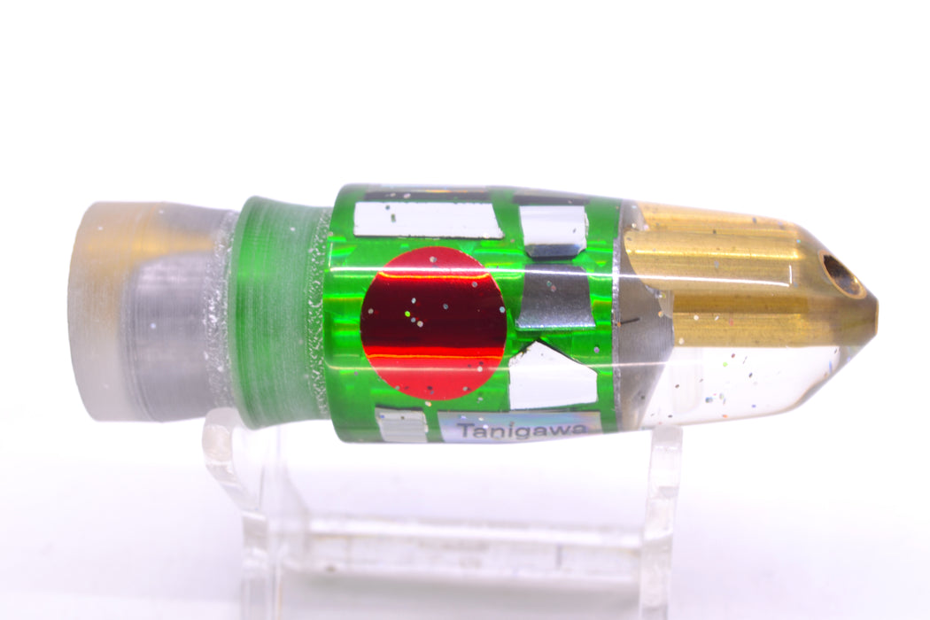 Tanigawa Lures Green Rainbow Cracked Glass Red Eyes 2-Hole Bullet 7" 5oz