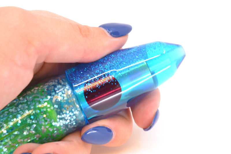 TANTRUM Lures Ice Blue Rainbow Ice Blue Back Small Bullet 7" 4oz Skirted Ice Blue/Rainbow