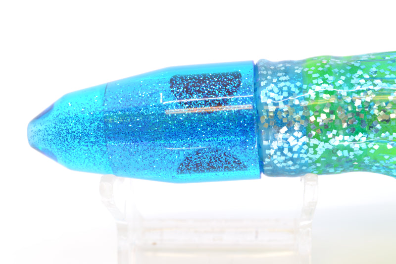 TANTRUM Lures Ice Blue Rainbow Ice Blue Back Small Bullet 7" 4oz Skirted Ice Blue/Rainbow