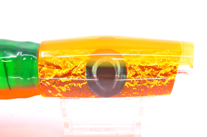 Moyes Lures Orange Dichro Orange Back Medium Dark-N-Stormy 12" 8.5oz Skirted