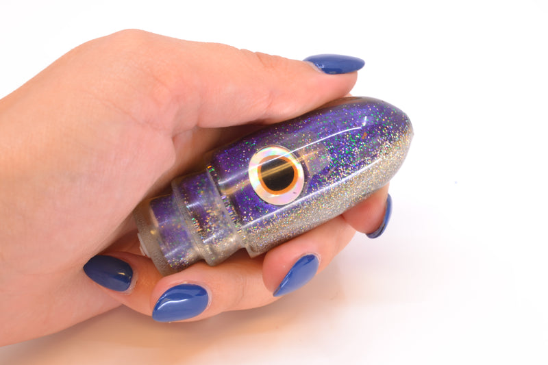 Jackpot Lures Purple-Silver Fish Head Small Bullet 9" *DELAMMED* 5.3oz