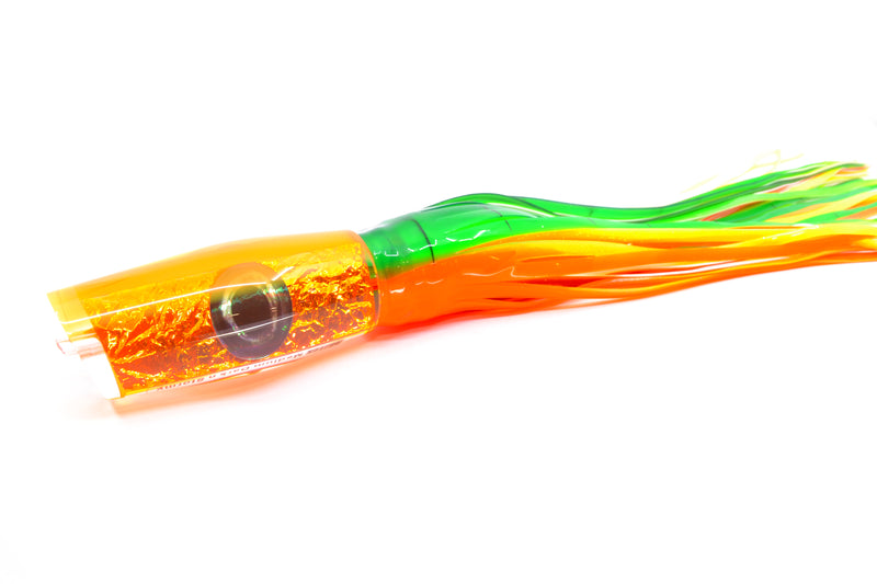 Moyes Lures Orange Dichro Orange Back Medium Dark-N-Stormy 12" 8.5oz Skirted