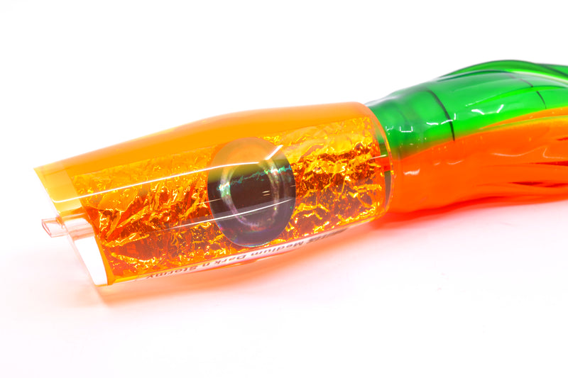 Moyes Lures Orange Dichro Orange Back Medium Dark-N-Stormy 12" 8.5oz Skirted