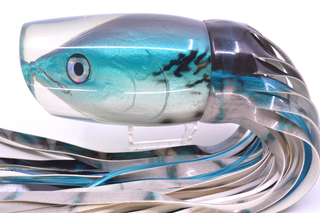 Ali'i Kai Lures Bonito XXL Kill Switch Teaser 25oz Fire Tailz Vinyl Blue Drip GZE
