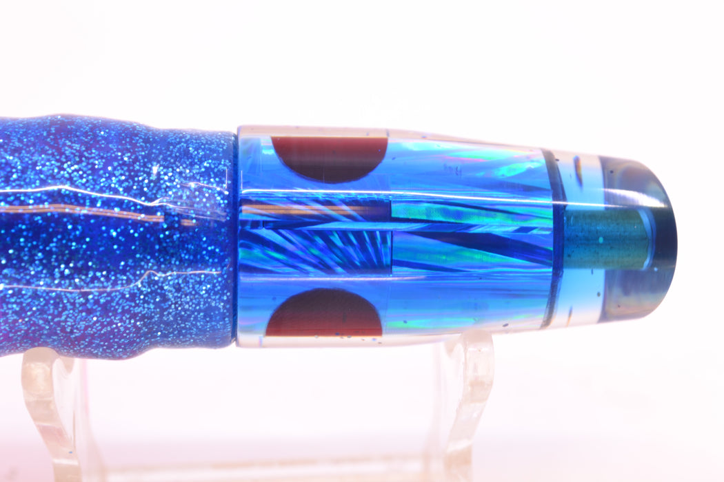 Tanigawa Lures Silver Starburst Blue Back Red Eyes Small Slant 7" 4oz Skirted Blue-Silver GZE