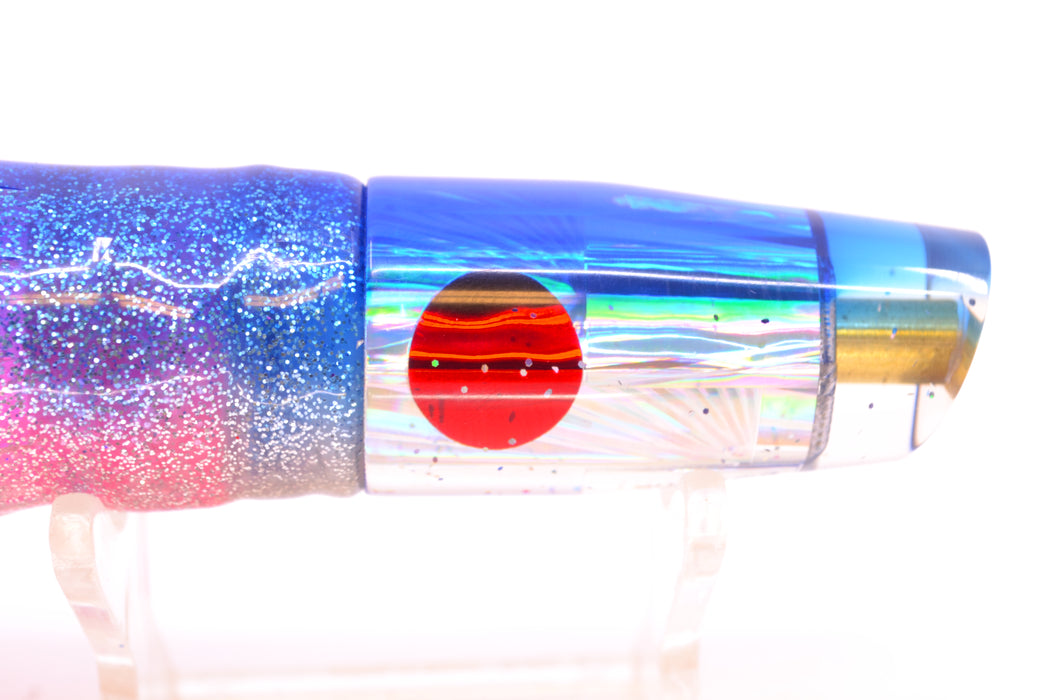 Tanigawa Lures Silver Starburst Blue Back Red Eyes Small Slant 7" 4oz Skirted Blue-Silver GZE