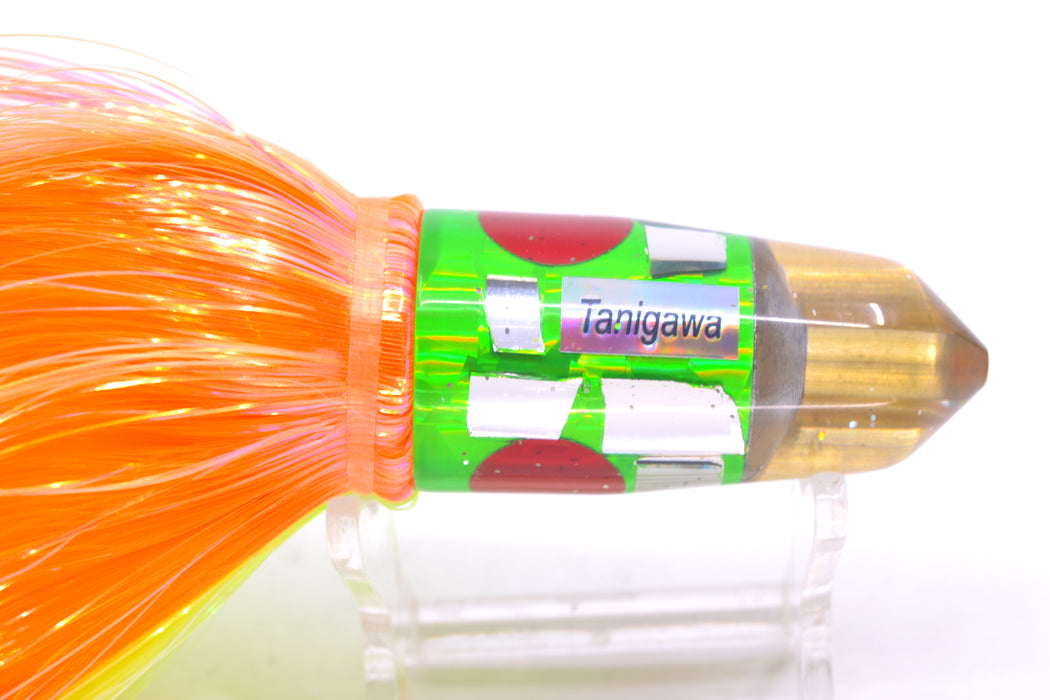 Tanigawa Lures Green Rainbow Cracked Glass 2-Hole Bullet 7" 6oz Strobez Green-Orange