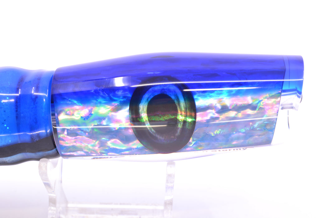 Moyes Lures Ice Blue Awabi Blue Back Medium Dark-N-Stormy 12" 8.5oz Skirted Blue Skipjack