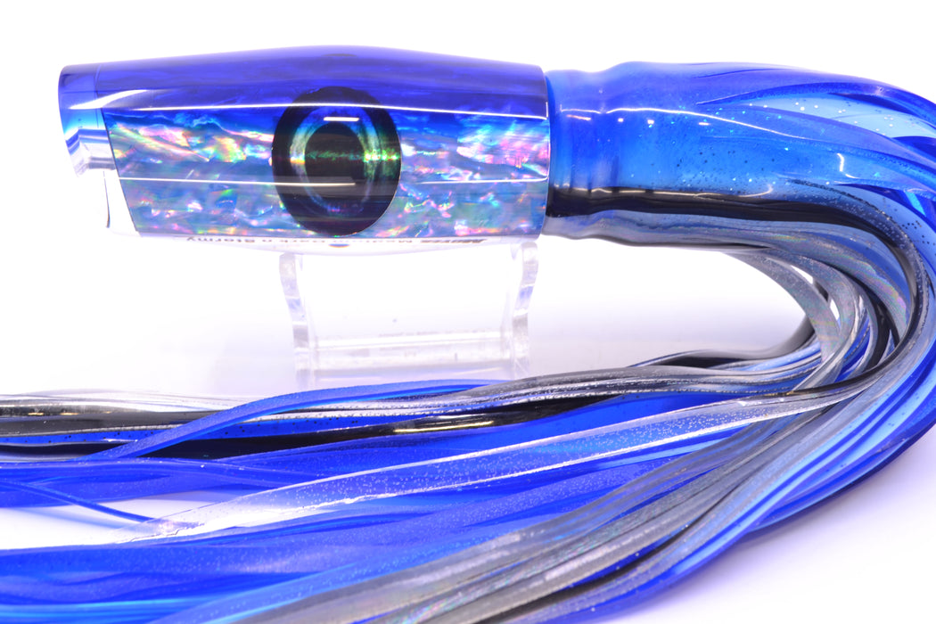 Moyes Lures Ice Blue Awabi Blue Back Medium Dark-N-Stormy 12" 8.5oz Skirted Blue Skipjack
