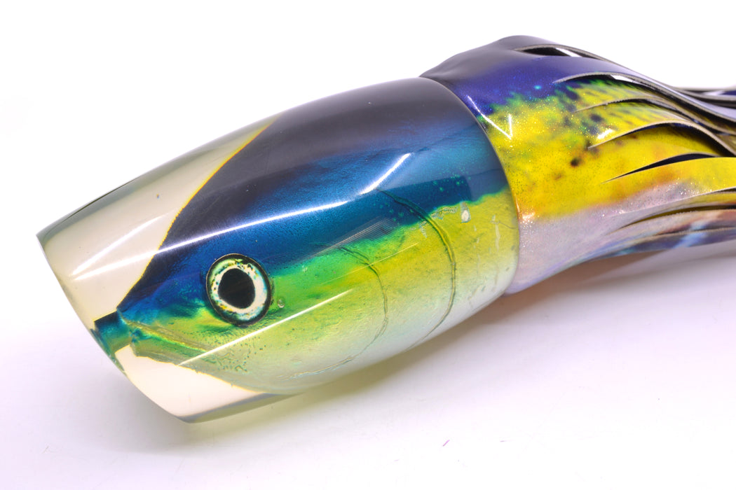 Ali'i Kai Lures Yellowfin XXL Kill Switch Teaser 25oz Fire Tailz Vinyl Yellowfin GZE