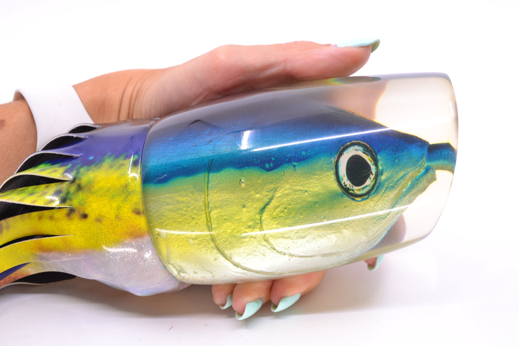 Ali'i Kai Lures Yellowfin XXL Kill Switch Teaser 25oz Fire Tailz Vinyl Yellowfin GZE