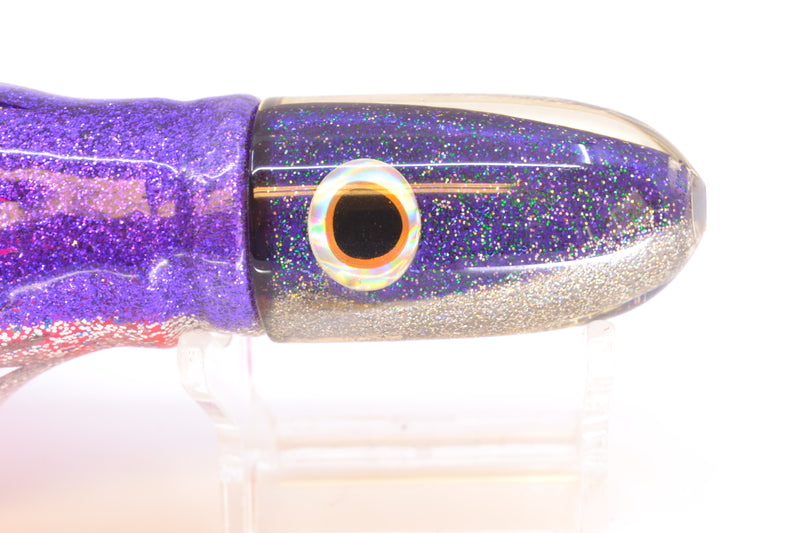 Jackpot Lures Purple-Silver Fish Head Small Bullet 9" 7oz Skirted Purple-Silver/Pink