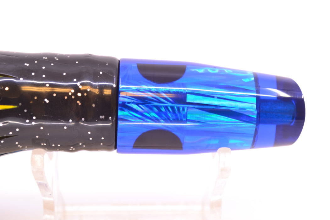 Tanigawa Lures Blue Starburst Red Eyes Small Slant 7" 4oz Skirted Black-Yellow-Blue GZE