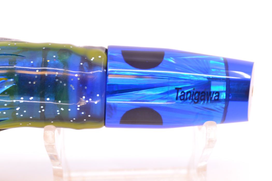 Tanigawa Lures Blue Starburst Red Eyes Small Slant 7" 4oz Skirted Black-Yellow-Blue GZE