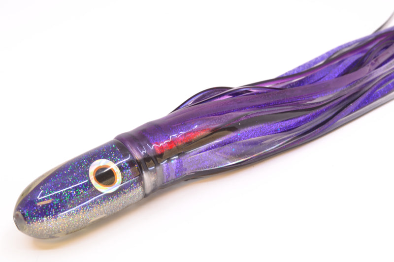 Jackpot Lures Purple-Silver Fish Head Small Bullet 9" 7oz Skirted Purple Skipjack
